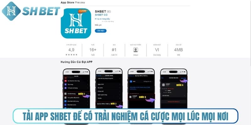 Tải app Shbet để có trải nghiệm cá cược mọi lúc mọi nơi